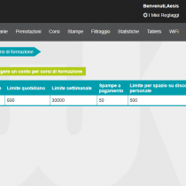 Lista dei conti per corsi di formazione - Webkiosk 4.8