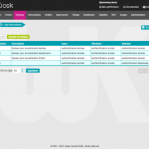 Liste des bureaux - Webkiosk 4