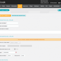 Ajouter un atelier - Webkiosk 4