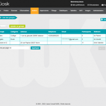 Liste des groupes d'ateliers - Webkiosk 4