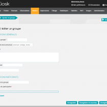 Ajouter un groupe d'atelier - Webkiosk 4