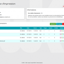 Console d'impression - Webkiosk 4