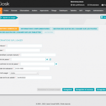 Ajouter un usager - Webkiosk 4
