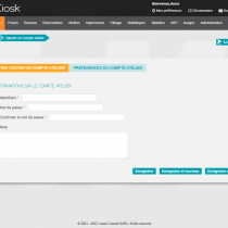 Ajouter un compte atelier - Webkiosk 4