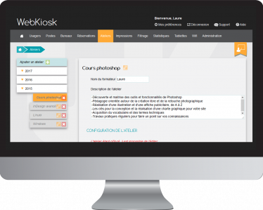 Ateliers - Webkiosk