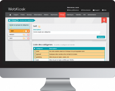 Filtrage - Webkiosk