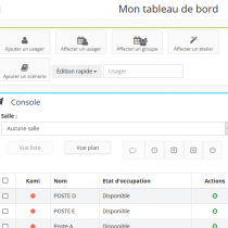 Tableau de bord