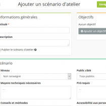 Ajouter un scenario d'atelier