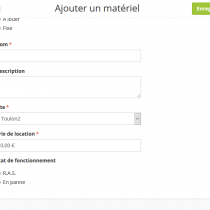 Ajouter un matériel