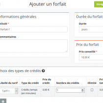 Ajouter un forfait