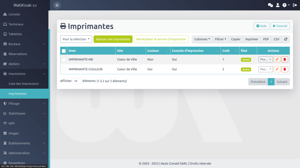 impressions-imprimantes-liste